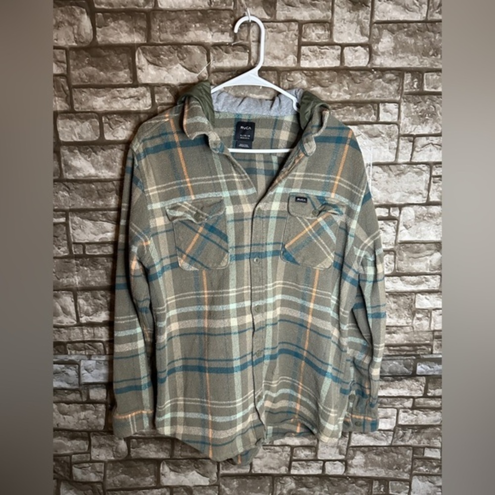 RVCA Hooder Flannel Size XL